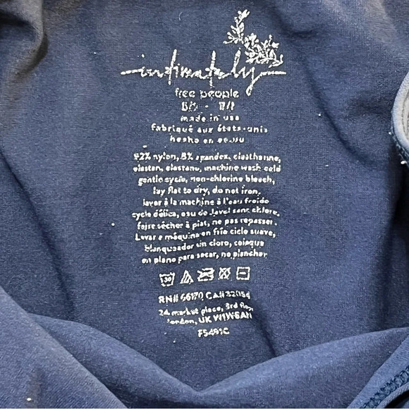 Free People Intimately Skinny Strap Brami Crop Top Blue XS/S - Picture 3 of 3